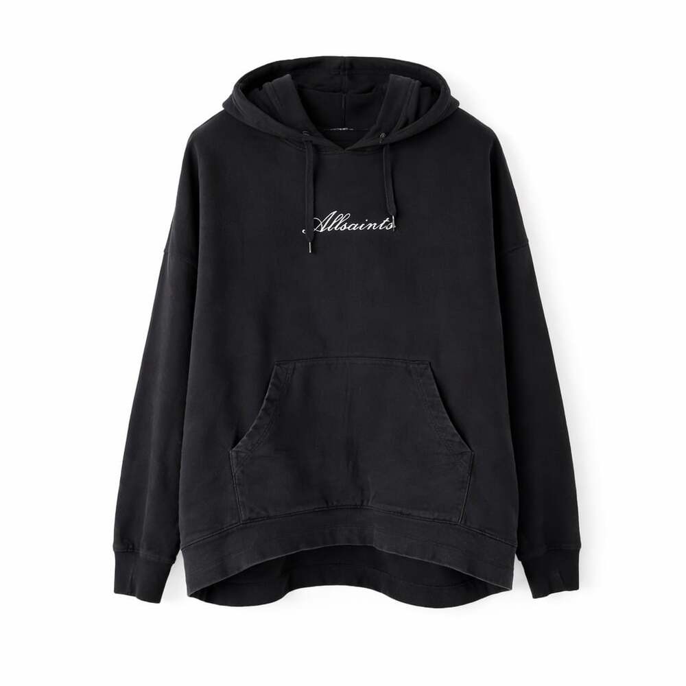 AllSaints Vita Etie Graphic Hoodie Black Size Large